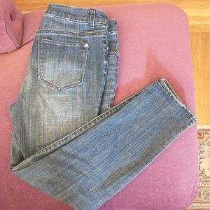 Chico's So Slimming Girlfriend Slim Leg Ankle Jeans Sz .5 (small)